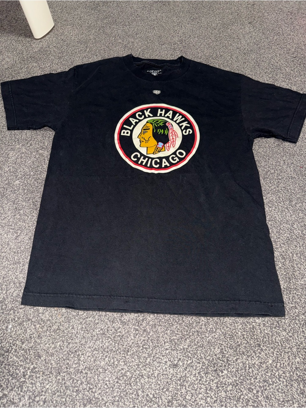 Chicago Blackhawks NHL Men’s Graphic T-Shirt Medium Black Hockey Tee